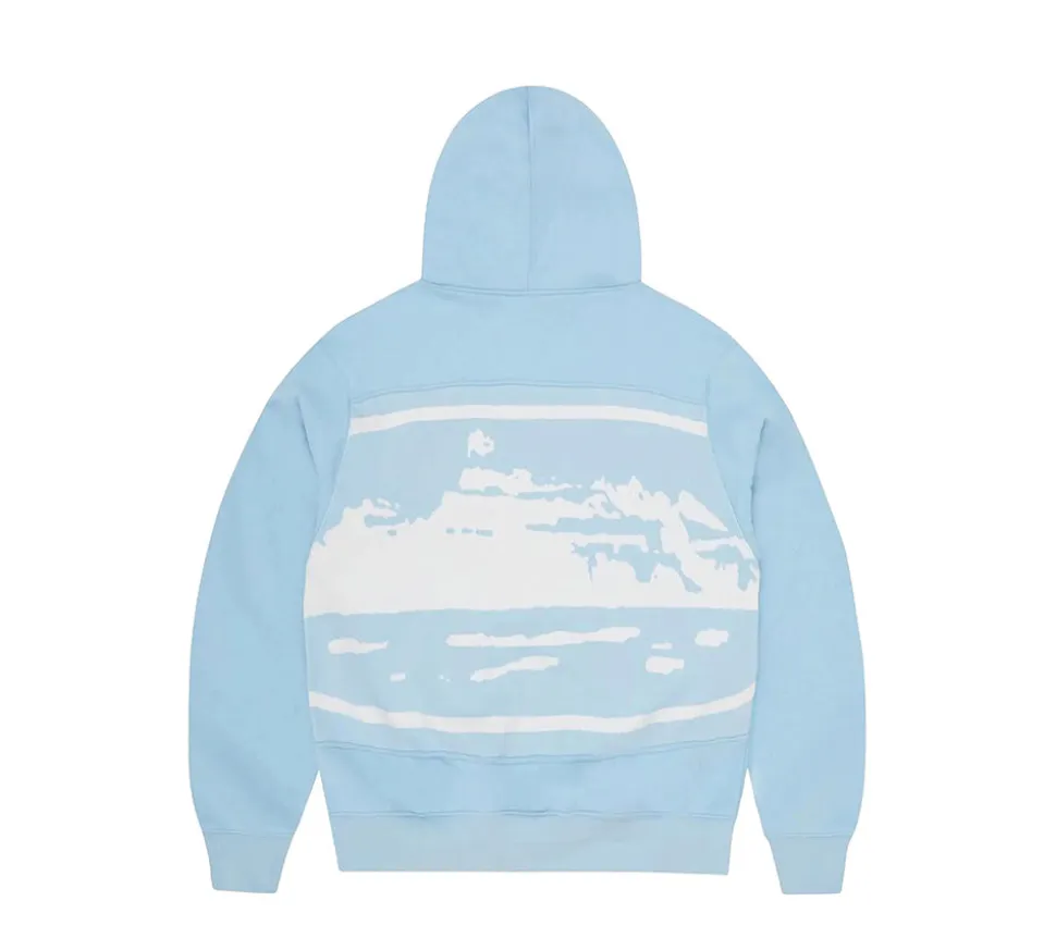 Corteiz Hybrid Jacquard Alcatraz Zip Hoodie - Baby Blue
