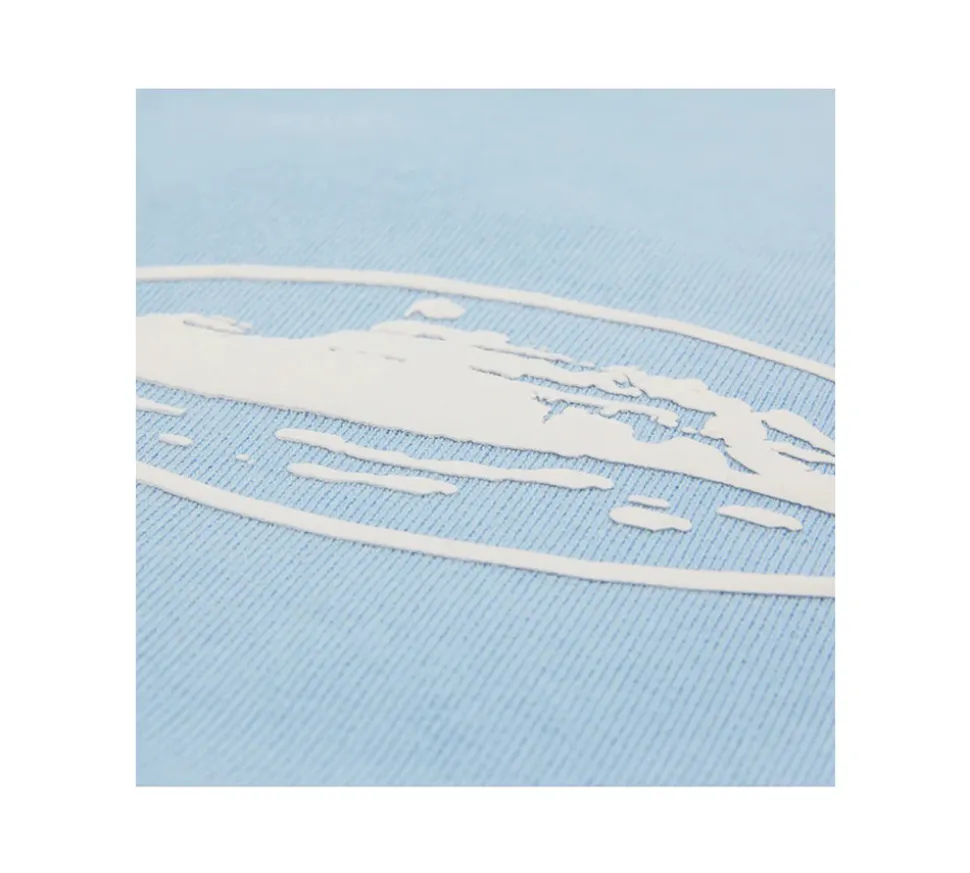 Corteiz Island Puff Print Open Hem Sweatshorts - Baby Blue