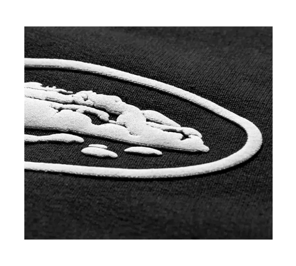 Corteiz Island Puff Print Zip Hoodie - Black