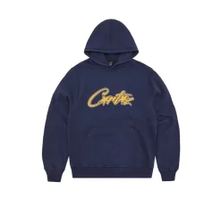 Corteiz Satin Applique Allstarz Hoodie - Navy