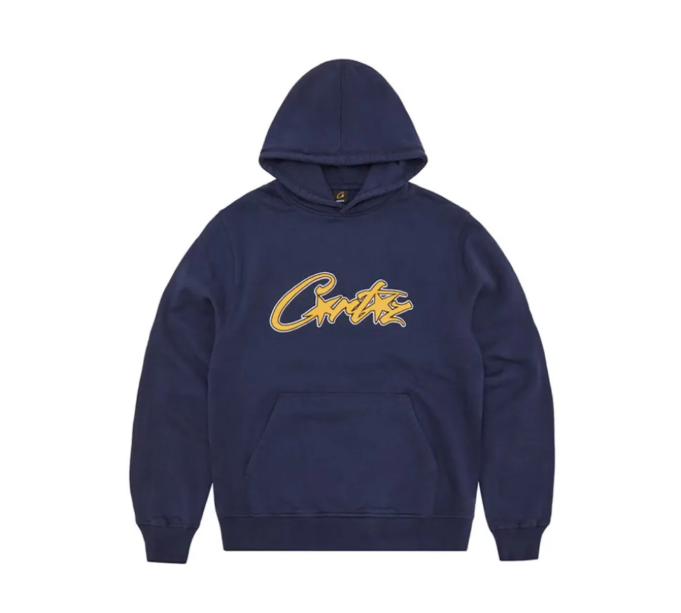 Corteiz Satin Applique Allstarz Hoodie - Navy