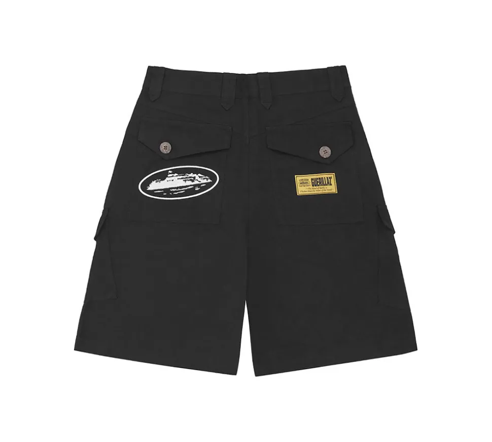 Corteiz Storm Cargo Shorts - Black