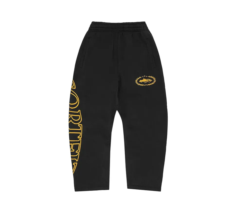 Corteiz Superior Royale Open Hem Pants - Black