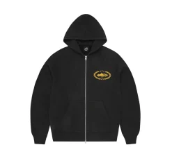 Corteiz Superior Royale Zip Hoodie - Black/Yellow