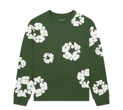 Denim Tears Long Sleeve Cotton Wreath - Green