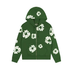 Denim Tears The Cotton Wreath Zip Hoodie - Green