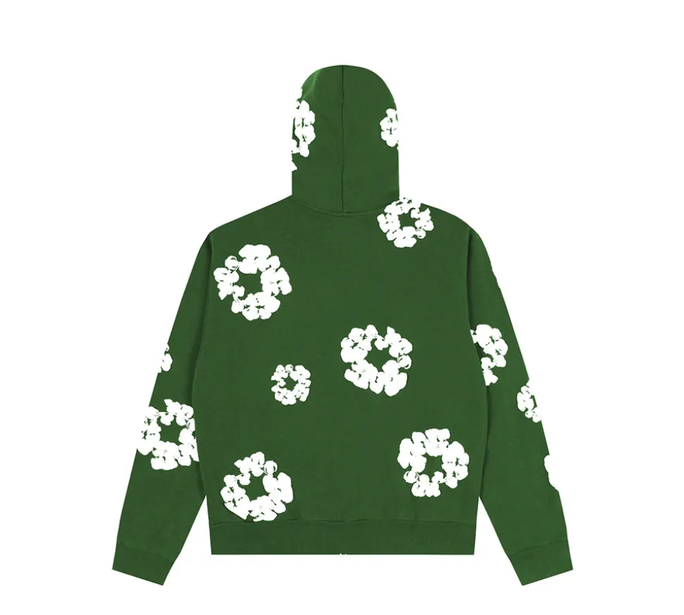 Denim Tears The Cotton Wreath Zip Hoodie - Green