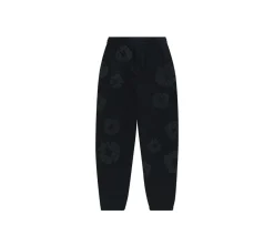 Denim Tears The Cotton Wreath Sweatpants - Mono Black