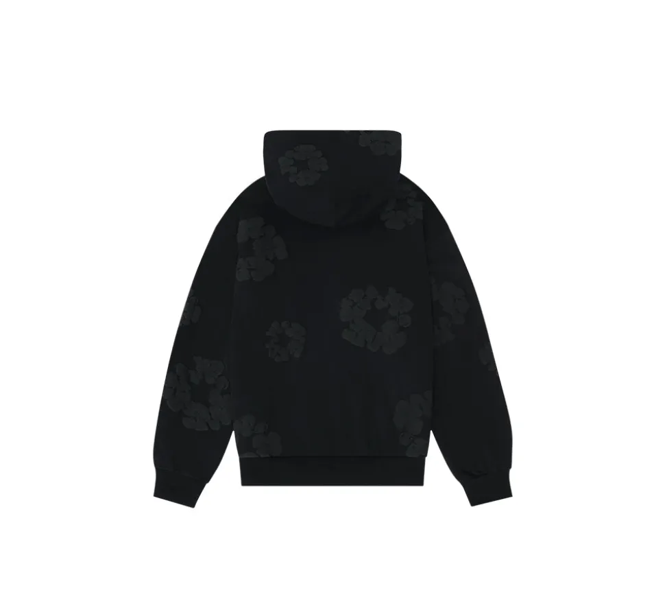 Denim Tears The Cotton Wreath Set - Mono Black (Sweatshirt + Sweatpants)