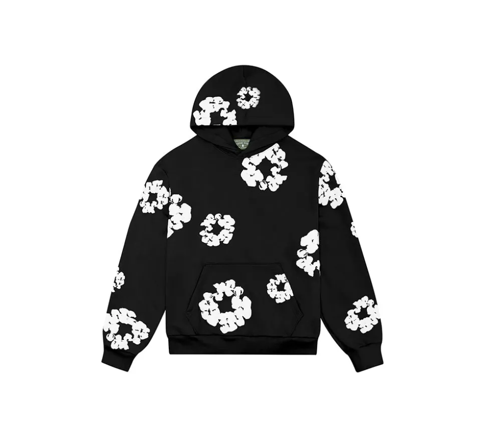 Denim Tears The Cotton Wreath Set - Black (Sweatshirt + Sweatpants)