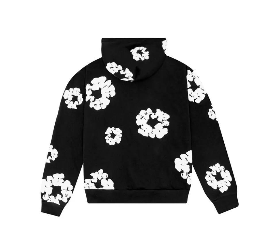Denim Tears The Cotton Wreath Set - Black (Sweatshirt + Sweatpants)