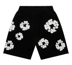 Denim Tears The Cotton Wreath Shorts - Black