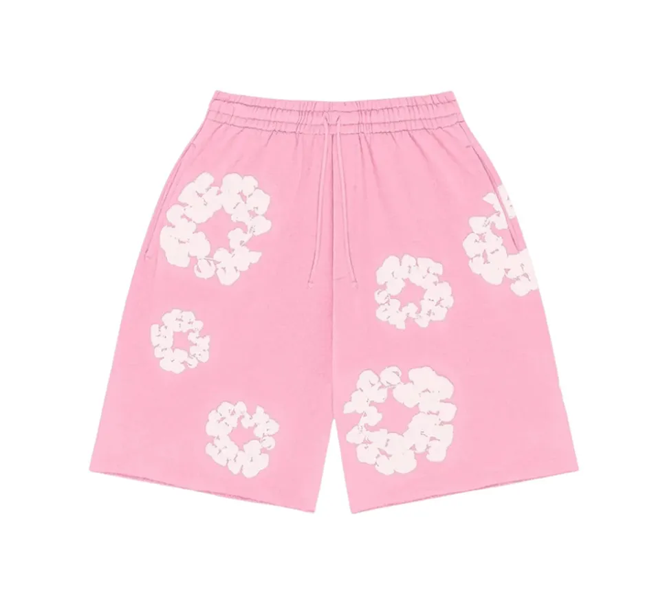 Denim Tears The Cotton Wreath Shorts - Pink