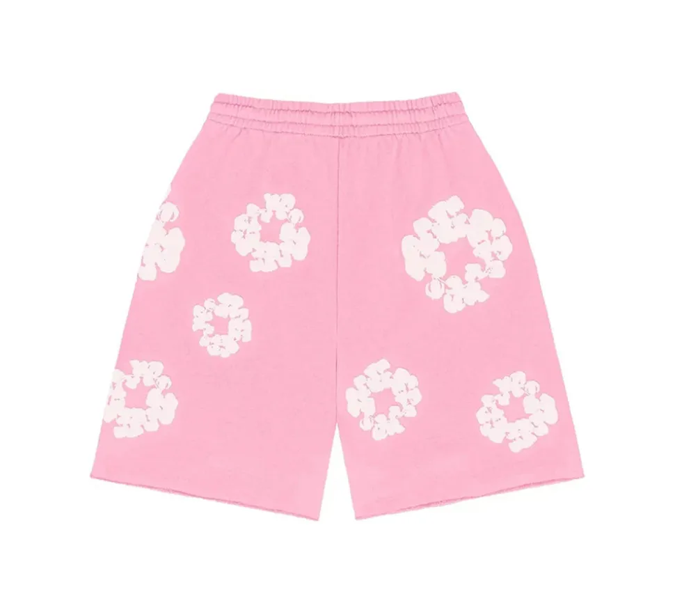 Denim Tears The Cotton Wreath Shorts - Pink