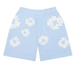 Denim Tears The Cotton Wreath Shorts - Baby Blue