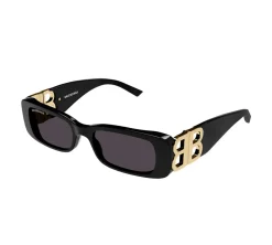 Dynasty Rectangle Balenciaga Sunglasses - Black