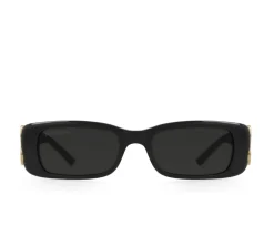 Dynasty Rectangle Balenciaga Sunglasses - Black