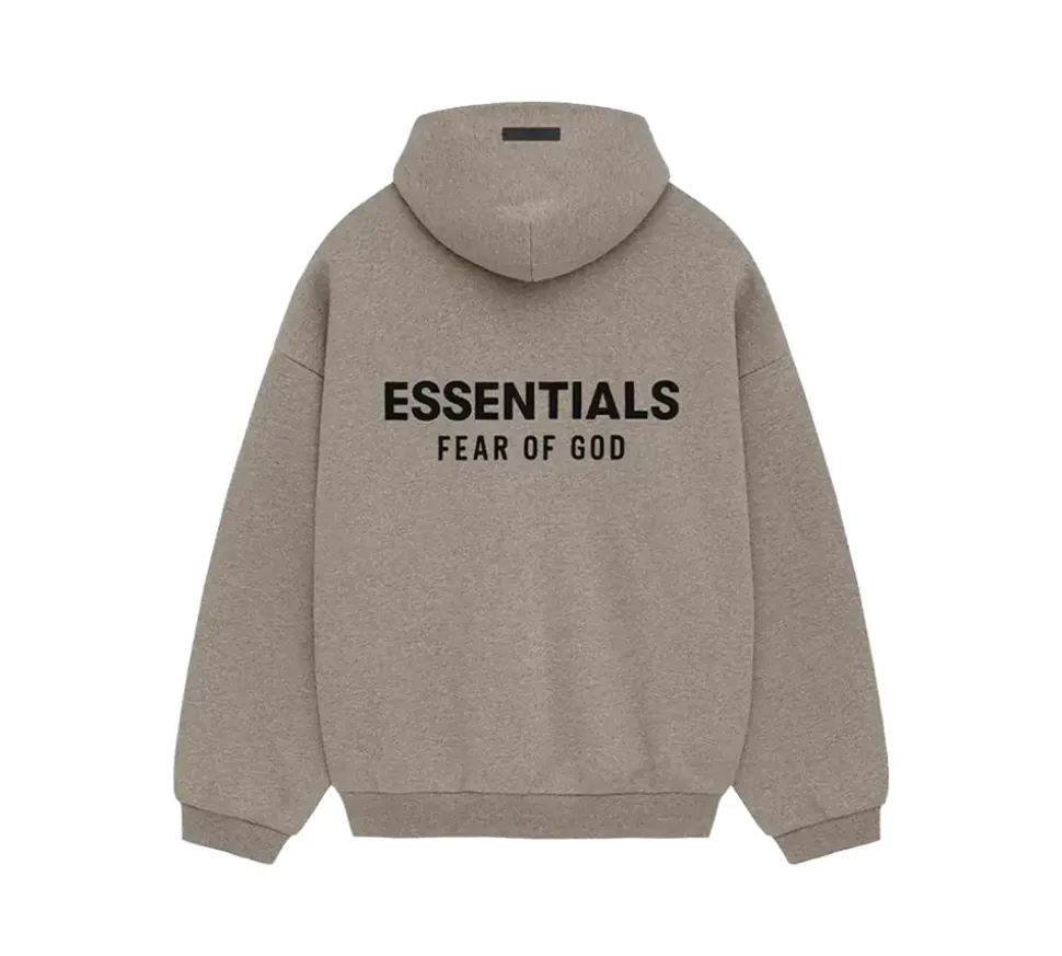 Fear of God Essentials Fleece Hoodie (FW24) - Heather Gray