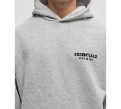 Fear Of God Essentials Pull Over Hoodie - Light Heather