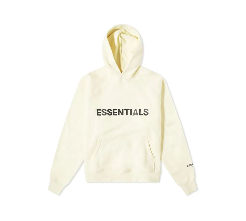Fear of God Essentials Pullover Hoodie Applique Logo - Buttercream