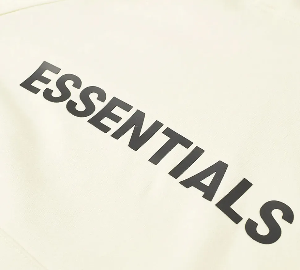 Fear of God Essentials Pullover Hoodie Applique Logo - Buttercream