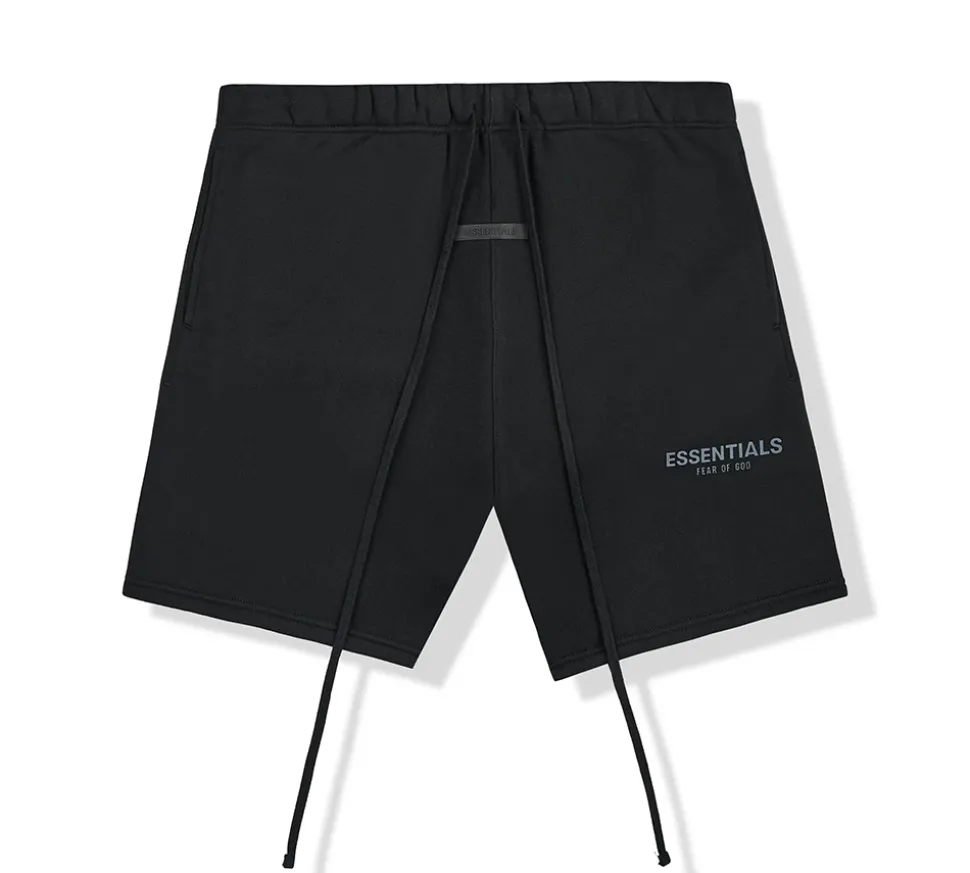 Fear Of God Essentials Reflective Sweat Shorts - Black