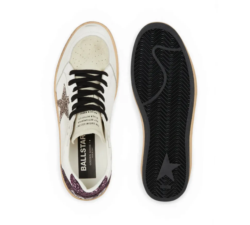 Golden Goose Ballstar Glitter - Silver/Purple