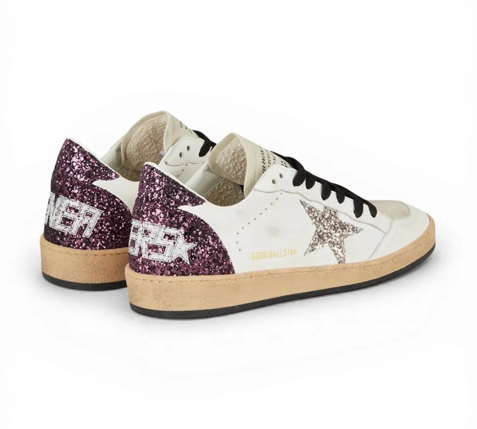 Golden Goose Ballstar Glitter - Silver/Purple