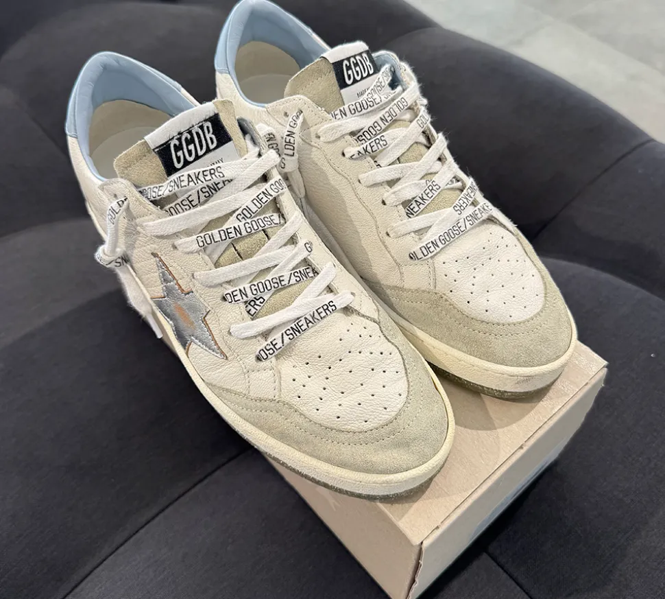 Golden Goose Ball Star White Blue Fog Silver (USADO) - 39