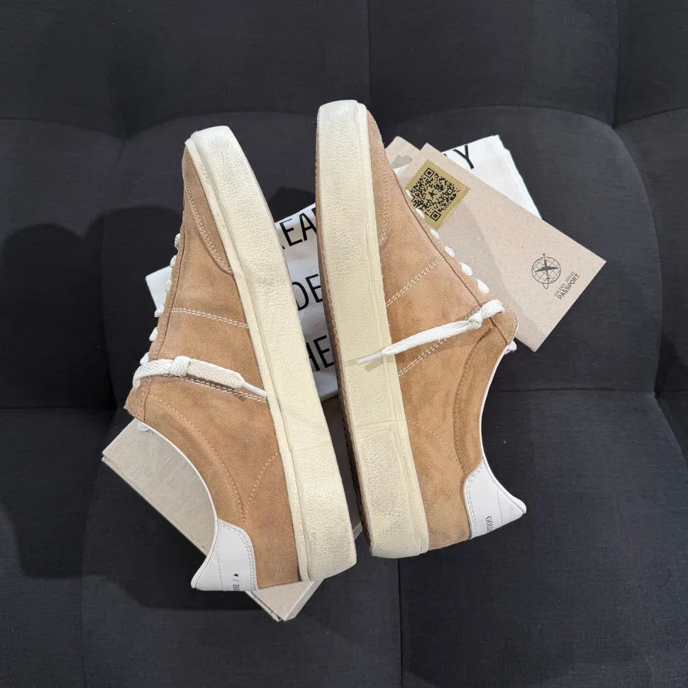 Golden Goose Soul Star Leather Sneaker - Tobacco, White & Milk