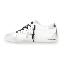 Golden Goose Super-Star - White Rose Silver Metallic