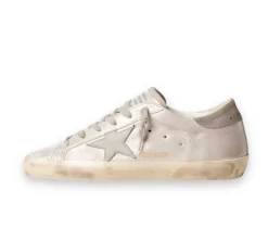 Golden Goose Super-Star - White Grey Glitter
