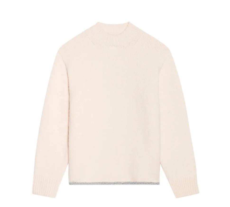 JACQUEMUS The Pavane knit Jacquard logo sweater - White