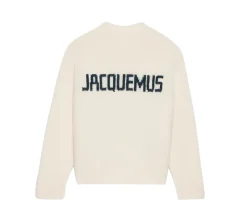 Jacquemus The Pavane knit Jacquard logo sweater - White