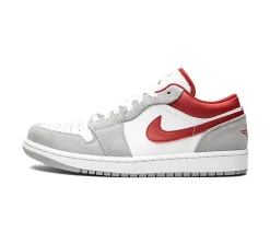 Jordan 1 Low SE - Light Smoke Grey Gym Red