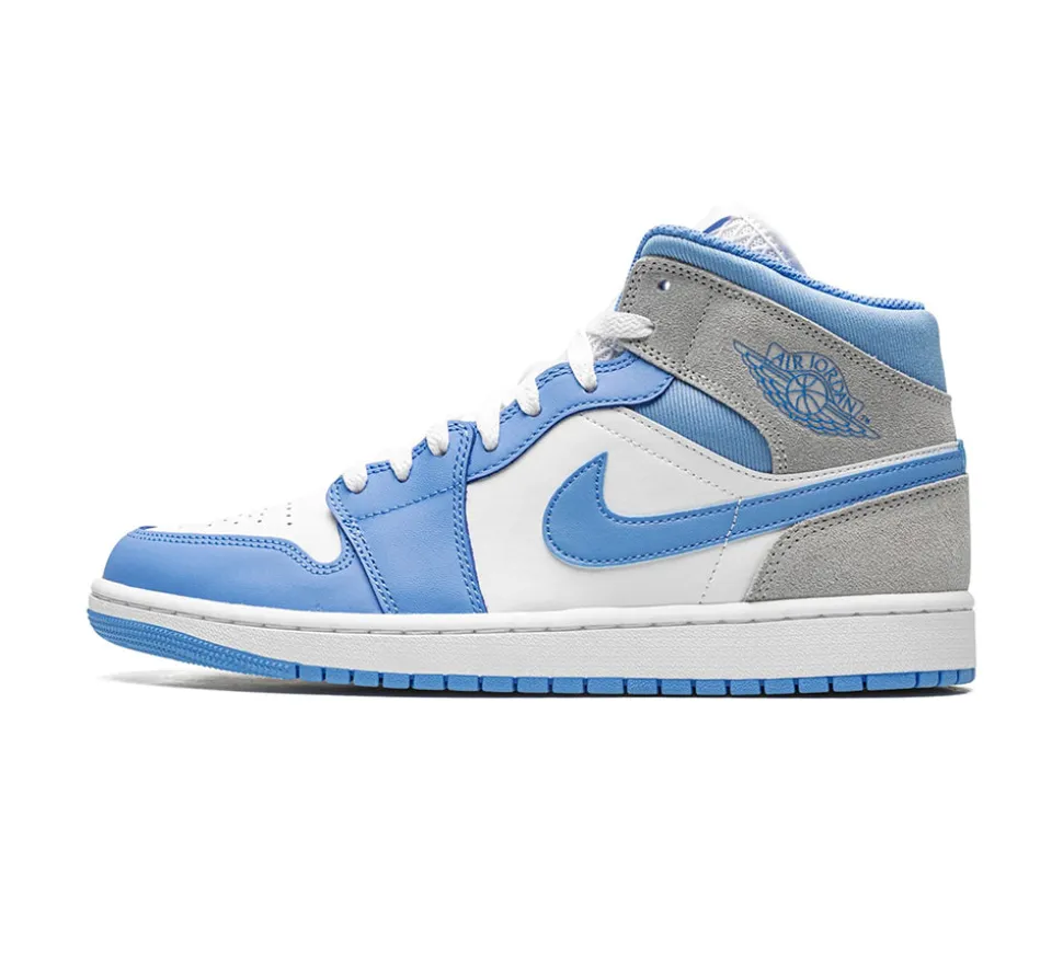 Jordan 1 Mid - University Blue Grey