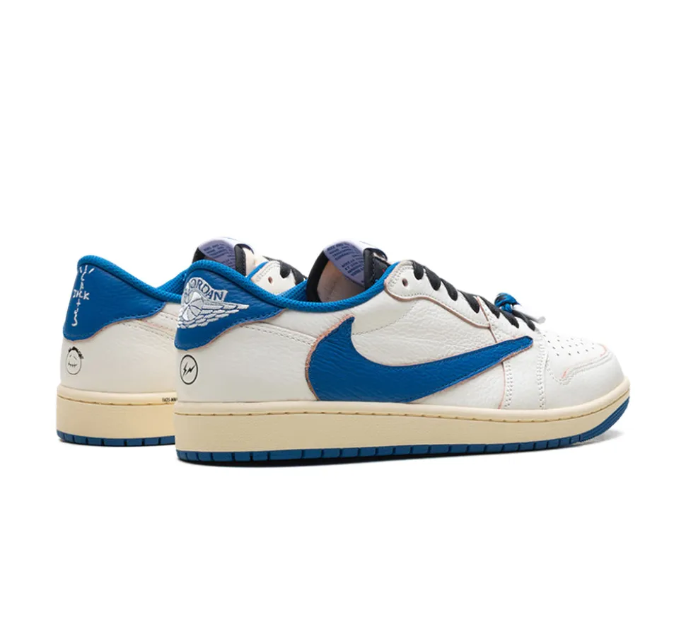Jordan 1 Retro Low OG SP - Fragment x Travis Scott Sail Military Blue