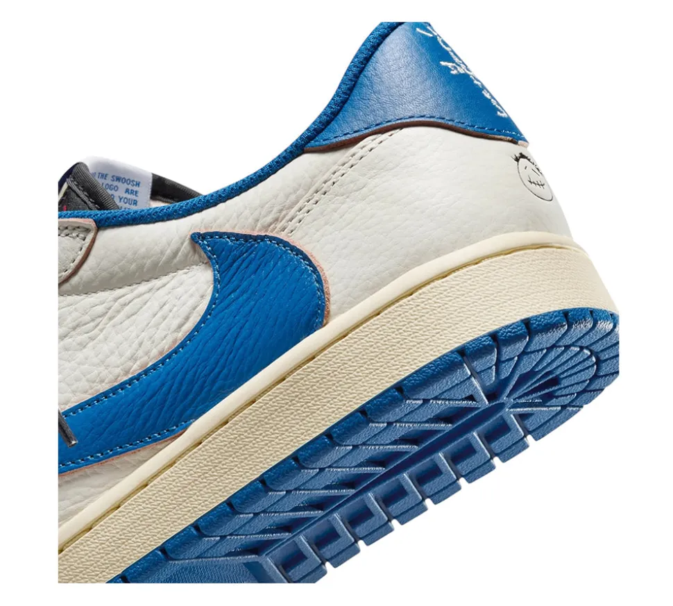 Jordan 1 Retro Low OG SP - Fragment x Travis Scott Sail Military Blue