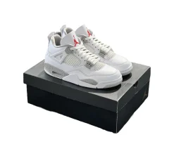 Jordan 4 Retro 42.5 - White Oreo (USADO, REPLACEMENT BOX)