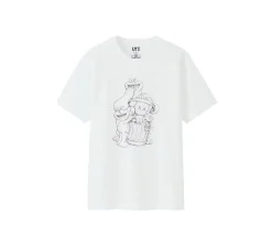 Kaws x Uniqlo x Sesame Street Companion Trash Can Outline T-shirt - White