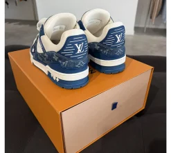 Louis Vuitton LV Trainer Monogram Denim White Blue (USADO) - 42