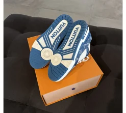 Louis Vuitton LV Trainer Monogram Denim White Blue (USADO) - 42