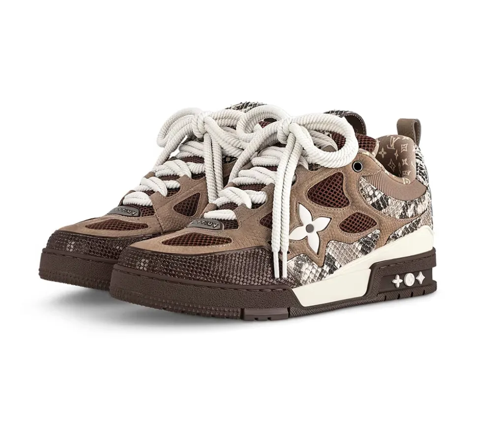 Louis Vuitton Skate Sneaker Brown Snakeskin (USADO) - 44