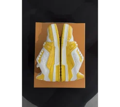 Louis Vuitton Trainer White Yellow Monogram (USADO) - 42.5