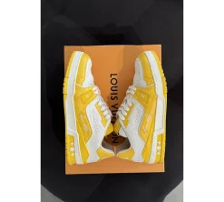 Louis Vuitton Trainer White Yellow Monogram (USADO) - 42.5