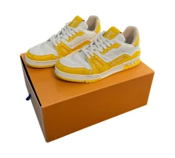 Louis Vuitton Trainer White Yellow Monogram (USADO) - 42.5