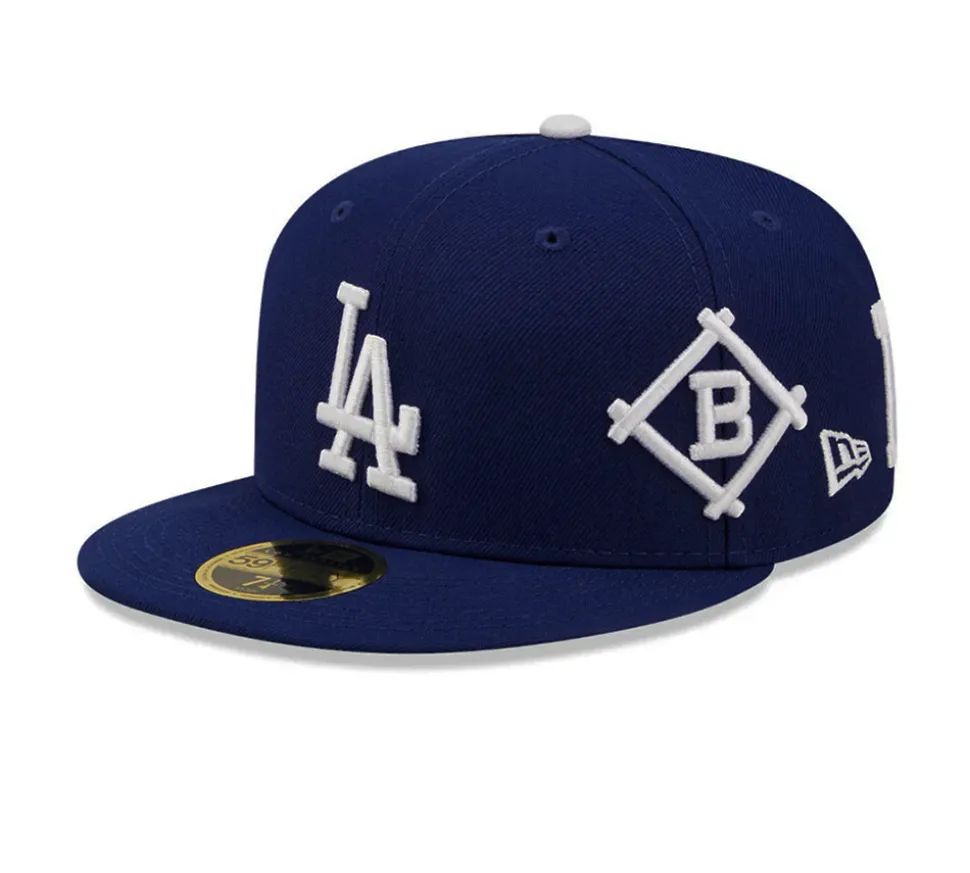 New Era Los Angeles Dodgers All-Over Logos Low Profile - Light Navy