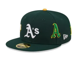 New Era Oakland Athletics All-Over Logos Low Profile - Dark Green