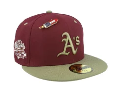 New Era Oakland Athletics World Series 1989 Side Patch Trail Mix - Burgundy / Walnut