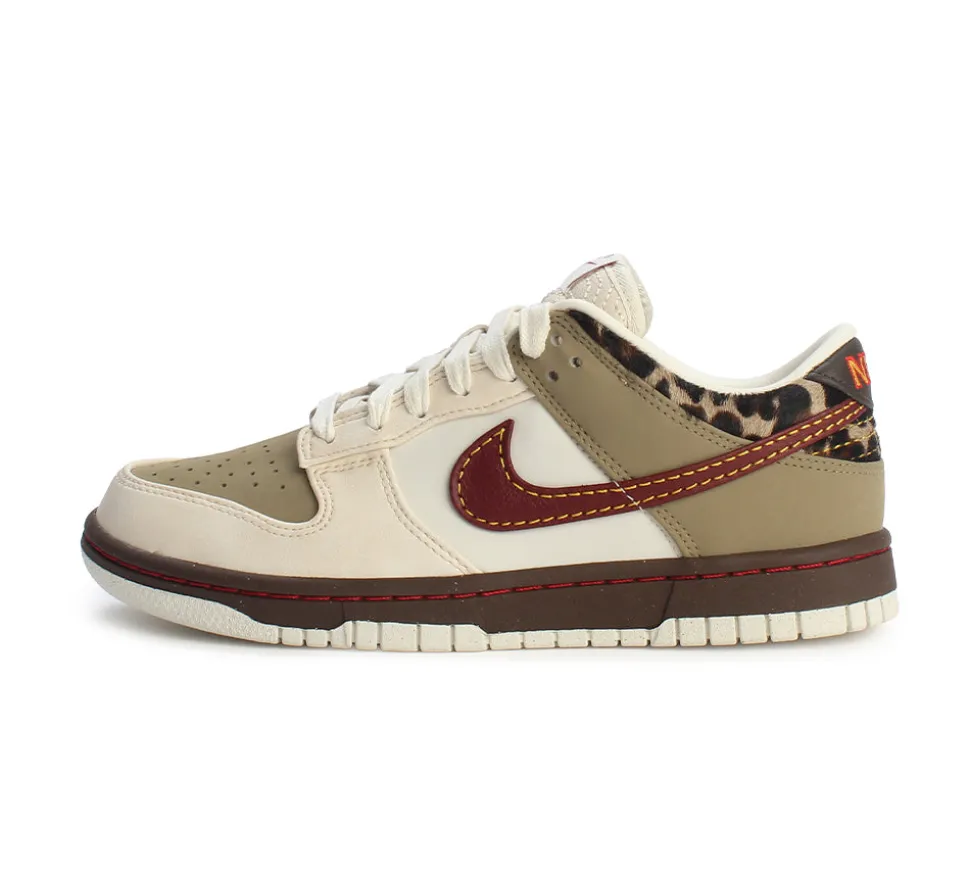 Nike Dunk Low Retro - Khaki Team Red Pearl White